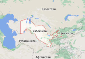 Узбекистан - карта