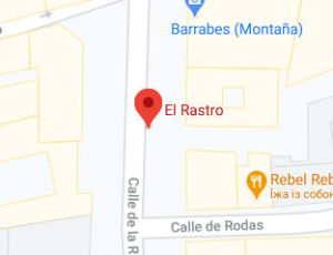 Розташування Блошиного ринку Растро на карті