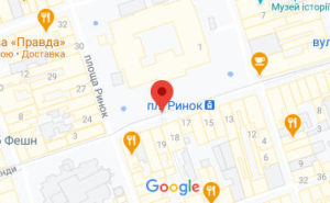 Розташування Площі Ринок на карті
