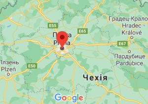 Прага - Чехія - карта