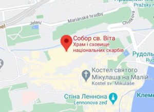 Розташування Собору святого Віта на карті
