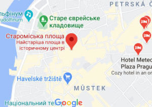Розташування Старомістської площі на карті