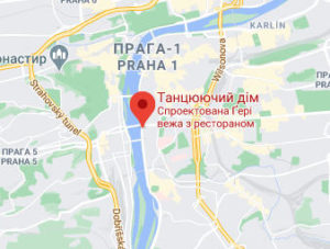 Розташування Танцюючого будинку на карті