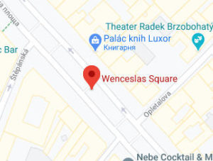 Розташування Вацлавської площі на карті