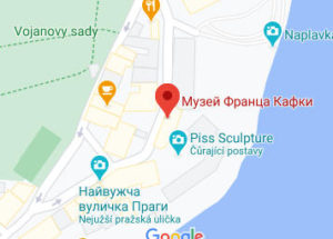 Розташування Музею Кафки на карті