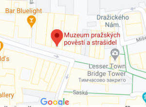 Розташування Музею привидів і легенд в Празі на карті