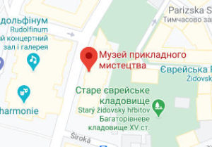 Розташування Музею декоративно-прикладного мистецтва в Празі на карті