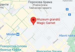 Розташування Музею граната в Празі на карті
