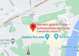 Розташування Шварценберзького палацу на карті