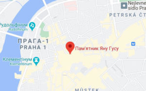 Розташування Памятника Яну Гусу на карті