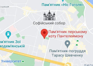 Розташування Пам'ятника коту Пантелеймону на карті