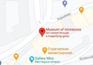 Розташування Празького музею мініатюр на карті