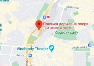 Розташування Празької державної опери на карті