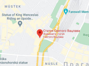 Розташування Пам'ятника Святому Вацлаву на карті