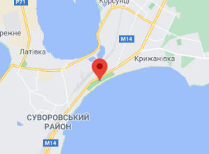 Розташування Пляжу Лузанівка на карті