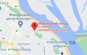 Розташування Маріїнського палацу на карті