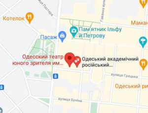 Розташування Одеського театру юного глядача на карті
