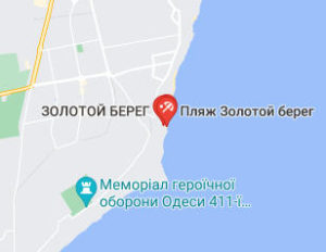 Розташування Пляжу Золотой берег на карті