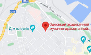 Розташування Академічного музично-драматичного театру імені В. Василька на карті