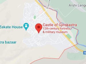 Розташування Цитаделі і Музею зброї на карті