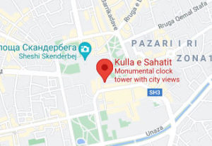 Розташування Годинникової вежі на карті