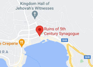 Розташування Руїн синагоги на карті