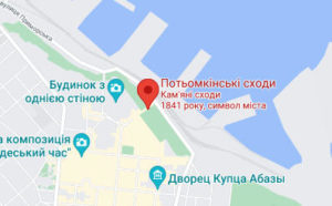 Розташування Потьомкінських сходів на карті