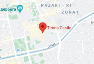 Розташування Замку Тирани на карті