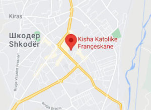 Розташування Францисканської церкви на карті