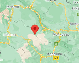 Розташування Гори Синяєвини на карті