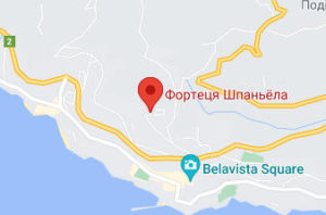 Розташування Фортеці Шпаньола на карті