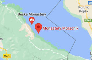 Розташування Монастиря Морачніка на карті