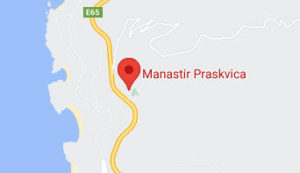 Розташування Монастиря Прасквіца на карті