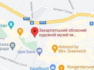 Розташування Художнього музею ім. Йосипа Бокшая на карті