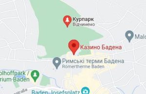 Розташування Казино Бадена на карті