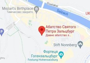 Розташування Абатства Святого Петра на карті