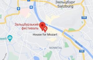 Розташування Зальцбурзького фестивального комплексу на карті