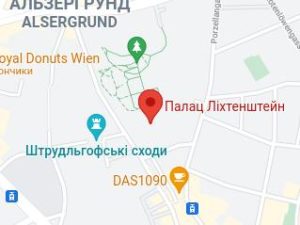 Розташування Палацу Ліхтенштейн на карті