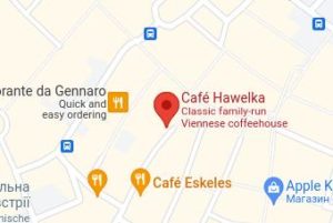 Розташування Літературного кафе Хавелка на карті