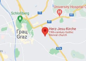 Розташування Церкви Серця Христового на карті