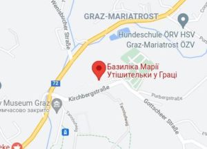 Розташування Базиліки Марії Утішительки на карті