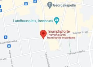 Розташування Тріумфальної арки на карті