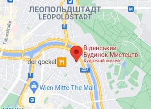Розташування Віденського будинку мистецтв на карті