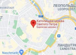 Розташування Церкви Святого Петра на карті