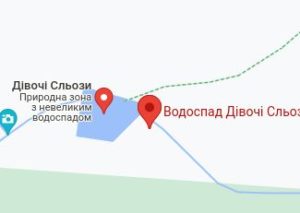 Розташування Водоспаду 