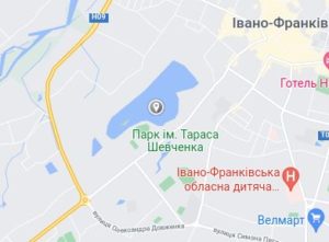 Розташування Міського озера на карті