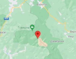 Розташування озера на карті