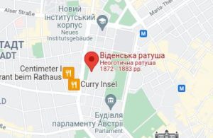 Розташування Віденської Ратуша на карті