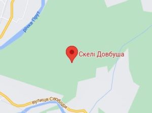 Розташування Скель Довбуша на карті