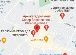 Розташування Собору Воскресіння Христового на карті